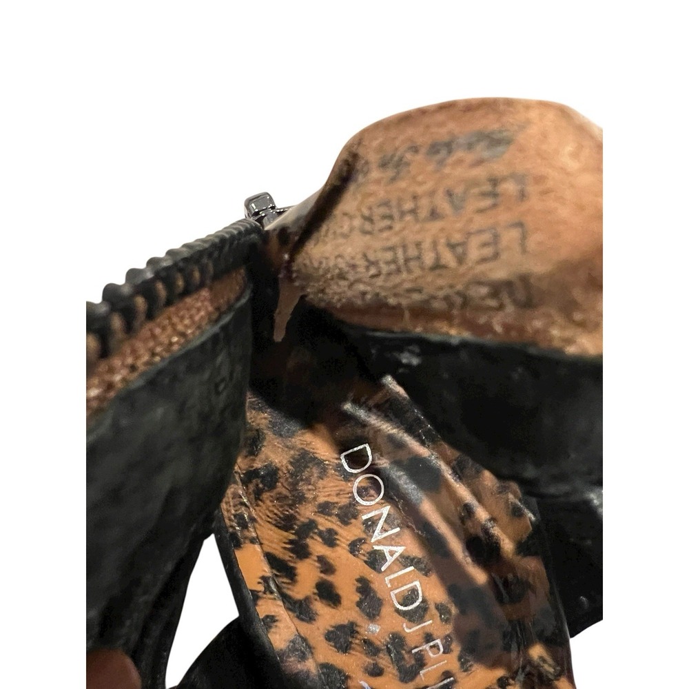 Donald J Pliner Womens‎ Wedge Sandals DEXI-CH08 Patent Leopard Black Sz 8 - Picture 5 of 5